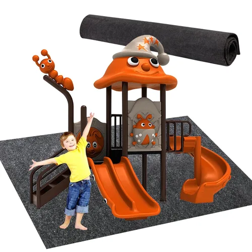 Tapete grande de 71 x 55 pulgadas para casa de juegos al aire libre, antideslizante, tapete de actividades para casa de juegos, impermeable, para