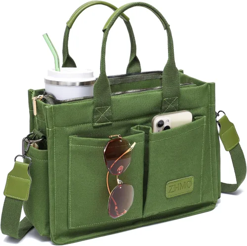 Miniatura 19 de Bolso de lona para mujer, bolsos cruzados para mujer, bolsos de trabajo para computadora portátil, bolso grande de mano para enfermera o profesora
