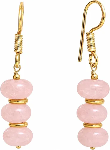 Miniatura 21 de Gempires - Aretes ligeros con cuentas hechas a mano, hipoalergénicos, chapados en oro, aretes colgantes para mujer