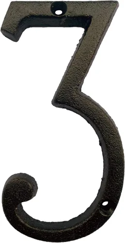 Miniatura 39 de BetLight Número de casa de hierro fundido de 5.5 pulgadas de alto, números de dirección de casa sólidos, elegante acabado marrón negro, fácil