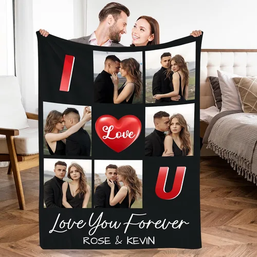 Miniatura 23 de Manta personalizada con texto fotográfico, manta personalizada con imágenes para adultos, manta personalizada con mis propias fotos, manta 1 foto-1