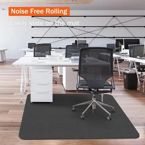 Miniatura 7 de Tapete para silla de oficina para suelos duros, antideslizante, resistente para debajo del escritorio, para suelos de madera dura, 30 x 55 pulgadas