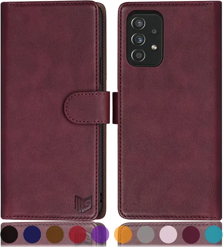 Miniatura 9 de SUANPOT Para Samsung Galaxy A52 4G & 5G Funda de cuero cartera con RFID titular de la tarjeta de crédito Flip Folio Book Phone Case Funda a prueba