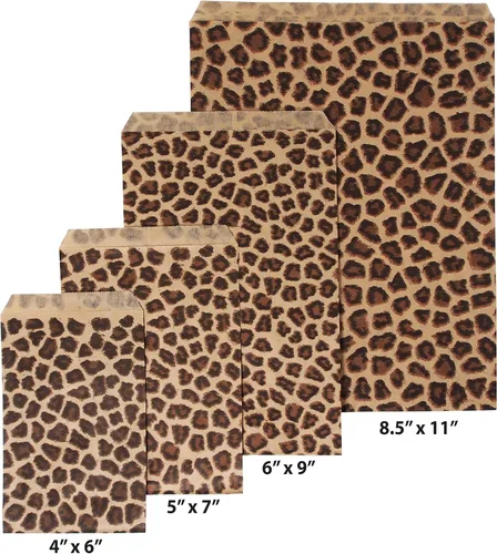Miniatura 5 de 888 Display – 200 piezas de 4 x 6 pulgadas de papel de color leopardo, bolsas de regalo de compras y ventas