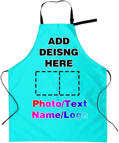 Miniatura 20 de Delantales personalizados para mujeres y hombres, delantal personalizado con logotipo de texto fotográfico, delantales de cocina personalizados