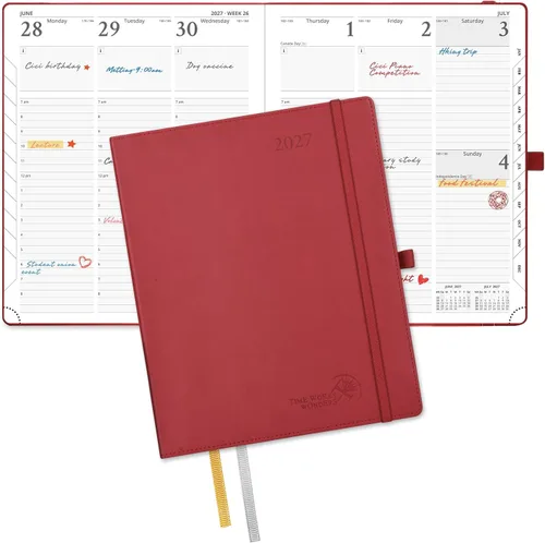 Miniatura 17 de POPRUN Agenda de bolsillo 2026-2027, tamaño del bolso, 4 x 6.25 pulgadas, calendario de bolsillo (julio de 2026 a junio de 2027) para bolso