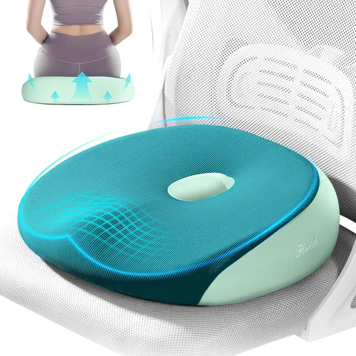 Miniatura 14 de FLORICH - Cojín para Silla de Oficina, Cojín de Espuma Viscoelástica Ergonómico para Silla de Oficina para Alivio de Ciática, Cojín Suave y Memory