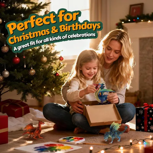 Miniatura 5 de SOLDAY Kits de Pintura de Juguetes de Dragón para Niños Artes y Manualidades Edades 3 6 5 7 9 12 Niños Niñas para Pintar Tus Propias Figuras 3 Dragón