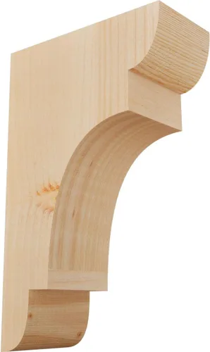 Miniatura 140 de Ekena Millwork COR04X12X12NEB00RWR 4 pulgadas de ancho x 12 pulgadas de profundidad x 12 pulgadas de alto New Brighton Rough Sawn Corbel, cedro rojo