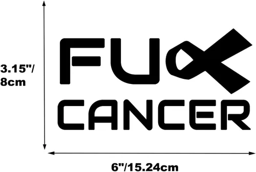 Miniatura 2 de Calcomanía para el cáncer de mierda, cinta de concientización sobre el cáncer, calcomanía para parachoques de ventana, adecuada para automóviles