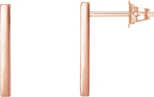 Miniatura 26 de PAVOI Aretes de plata de ley chapados en oro de 14 quilates, delicados aretes de mini barra Aretes de oro para mujer