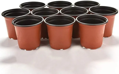 Miniatura 5 de KINGLAKE 100 piezas de macetas de plástico de 10 cm para plantas negras