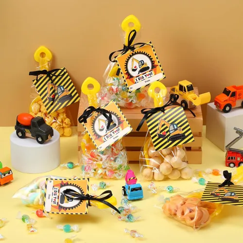 Miniatura 4 de Capoda 30 juegos de regalos de fin de año para estudiantes, fiesta de construcción, pala de plástico, tarjetas con bolsas de celofán transparentes