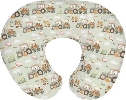 Miniatura 16 de Lindas fundas de almohada de lactancia de animales de granja para niños y niñas, vaca, gallo, cabra, pato, cerdo, funda de almohada de lactancia
