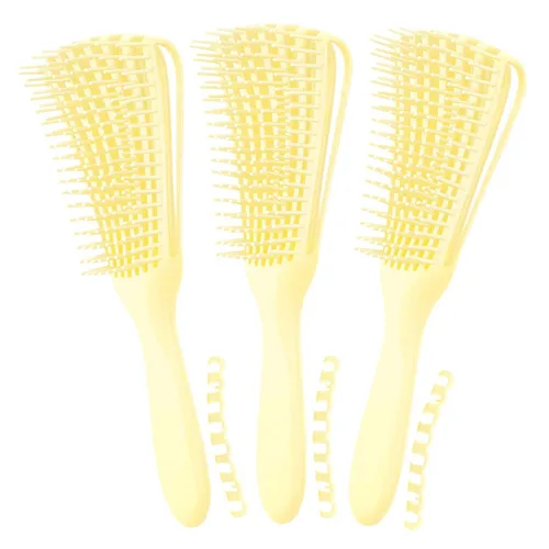 Miniatura 19 de Cepillo para el cabello, cepillo desenredante para cabello afroamericano/africano texturizado 3a a 4c rizado