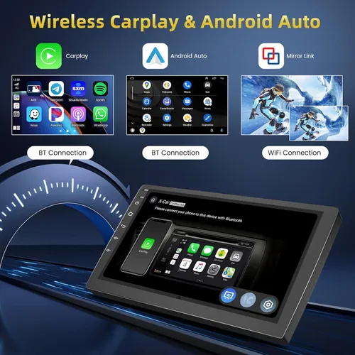 Miniatura 5 de [4+64G] Qualcomm 8 Core Radio para Toyota Camry 2007-2011, Android 15 9 pulgadas pantalla táctil estéreo de coche con inalámbrico CarPlay/Android
