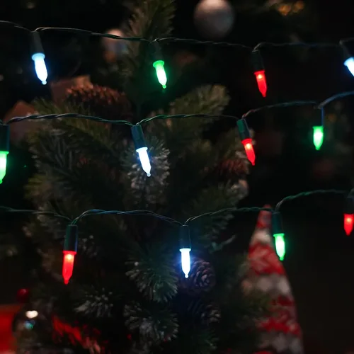 Miniatura 6 de RECESKY Paquete de 2 Luces de Cadena de Navidad con Temporizador Incorporado - Total 100 LED 36 pies Luces de Cadena de Hadas a Batería - Mini Rojo