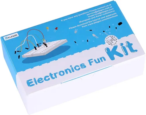 Miniatura 6 de ELEGOO Paquete de kit electrónico divertido con resistencia de cable Breadboard, condensador, LED, potenciómetro total 235 artículos para Arduino