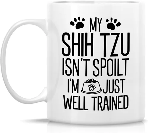Miniatura 2 de Retreez Taza Graciosa - Regalo para Amante de Perros Shih Tzu Mamá Papá Crisantemo Perro Shih Tzu Propietario Taza de Café de Cerámica de 11 Oz