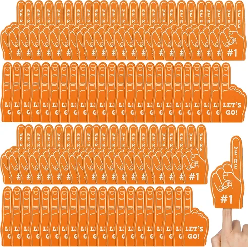 100 Pieces Mini Foam Finger Football Party Favors #1 Sports Fan Foam Finger Football Party Supply Basketball Baseball Soccer Sporting Events