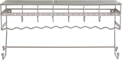 Miniatura 8 de Estante negro de 13.5 pulgadas para montaje en pared. Bastidor para guardar productos de joyería y accesorios Estante organizador para aretes