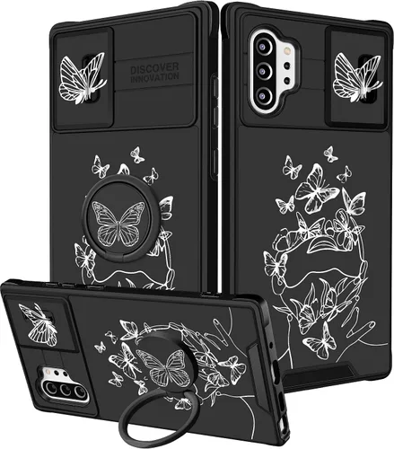 Miniatura 109 de Funermei Funda para teléfono Samsung Galaxy Note 10 Plus – Funda femenina bonita para niñas, diseño inspirador estético con funda para cámara