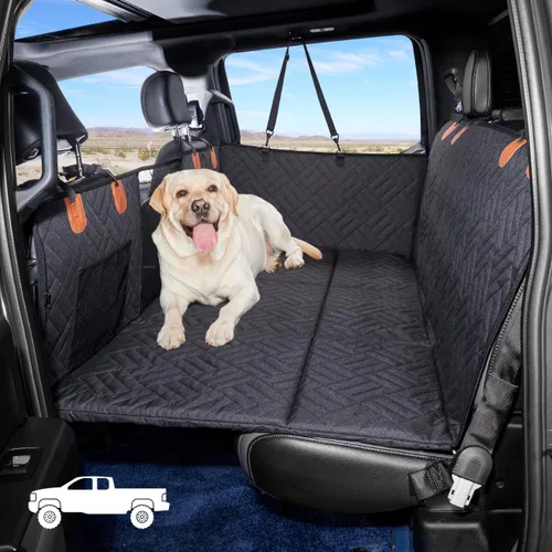 Miniatura 11 de YJGF Extensor de asiento trasero, funda de asiento de perro para asiento trasero, funda de asiento de coche de fondo duro para perros, hamaca