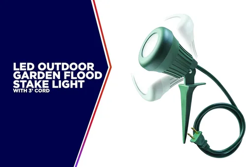 Miniatura 2 de Woods 0434 Luz de 60 Vatios 200 Lúmenes; Resistente a la Intemperie; Estaca de Servicio Pesado; Accesorio Duradero; Enchufe Polarizado con Cable