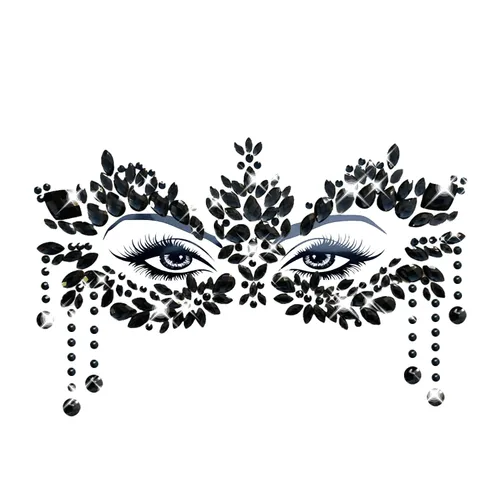 Miniatura 38 de Neva Nude Tatuaje facial de mariposa con purpurina morada con joyas de cristal brillante, adhesivo de grado médico, impermeable y resistente al