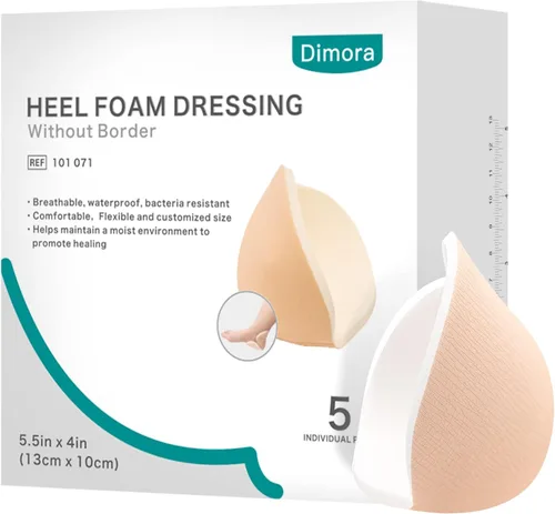 Miniatura 12 de Dimora Apósitos de Espuma de Silicona Sin Borde Paquete de 10 - 3" x 3" Altamente Absorbentes Adhesivos Impermeables para Heridas, Almohadillas