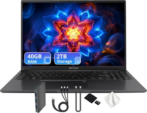 Miniatura 12 de ASUS Vivobook - Laptop WUXGA de 16 pulgadas, Intel i7-1355U, RAM DDR4 de 16 GB, gráficos Intel Iris Xe, almacenamiento de 1.5 TB