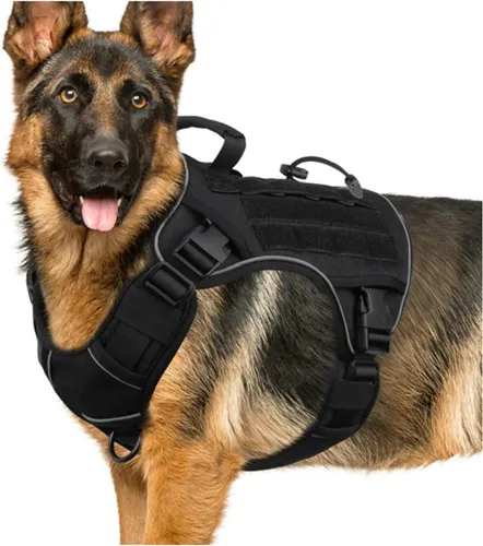 AntiEscape Dog Harness for Large Breeds Padding Reflective Adjusting Chest Strap Pet Walking Gear for Outdoor Activity Dog Harness with Ergonomic