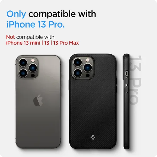 Miniatura 2 de Spigen - Mag Armor - Funda compatible con MagSafe diseñada para iPhone 13 Pro (2021) - color negro mate