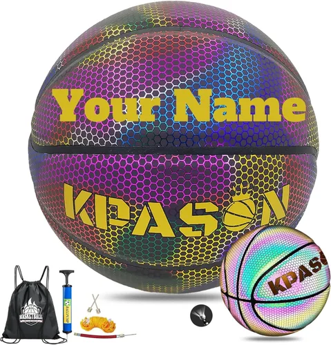 Miniatura 9 de Balones de baloncesto personalizables, personaliza el nombre, logotipo, texto, fotos en baloncesto, tamaño oficial 7 (29.5 pulgadas), regalos