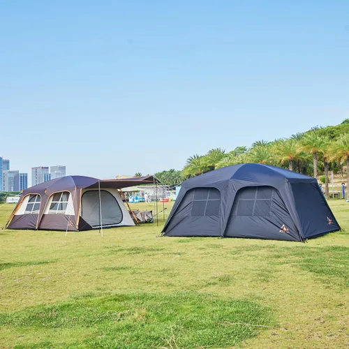 Miniatura 14 de KTT Extra Large Tent 6-12-14 Person,Family Cabin Tents,2 Rooms,3 Doors and 3 Windows with Mesh,Straight Wall,Waterproof,Double Layer,Big Tent for