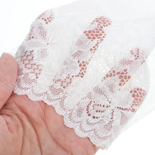 Miniatura 5 de SUPVOX Mangas elásticas de encaje transpirable para mujer, manga de protección solar con codera, ligera, patrón floral, mangas de protección solar