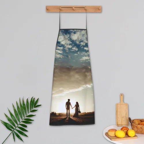Miniatura 7 de Delantal con logotipo personalizado con foto, delantal de cocina personalizado para cocinero, delantal impermeable de cocina con texto