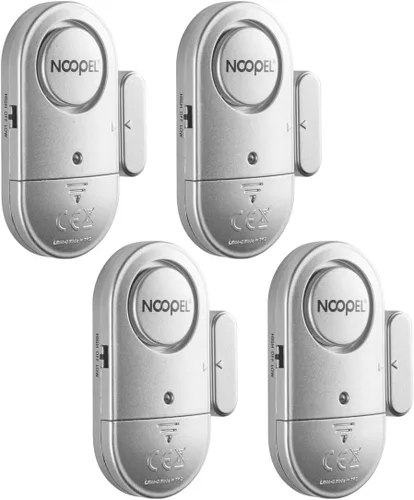 Miniatura 8 de Alarmas de puerta cuando se abren, paquete de 2 unidades, nueva versión con dos niveles de volumen, sensores de alarma de ventana NOOPEL para niños