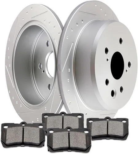 Miniatura 36 de SCITOO Brake Kits For Jeep For Cherokee 1999-2001,For TJ 1999-2006,For Jeep For Wrangler 2000-2006 Front Drilled & Slotted Disc Brakes Rotors and