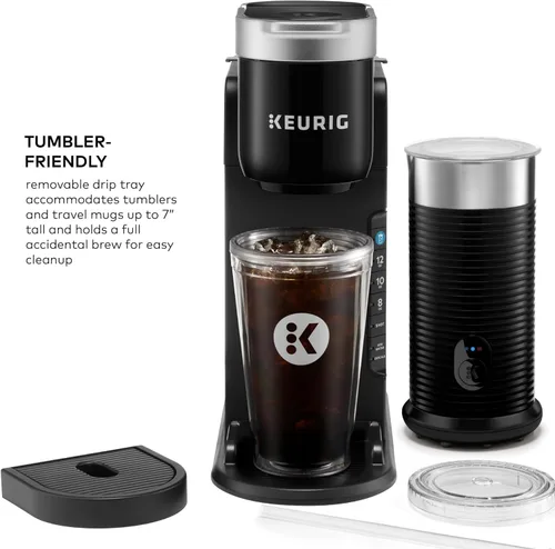 Miniatura 7 de Keurig K-Café Barista Bar Cafetera y espumador de una sola porción, con 3 tamaños de preparación, capacidad de café caliente y frío, botón