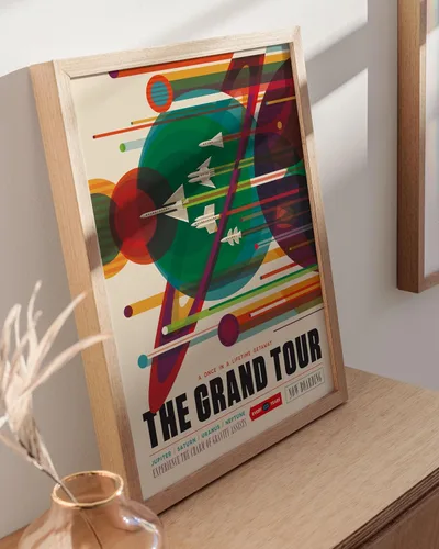 Miniatura 4 de HAUS AND HUES Póster retro de arte espacial para pared, impresión de ciencia ficción, impresión de la NASA, arte vintage, arte de pared de Gran Tour