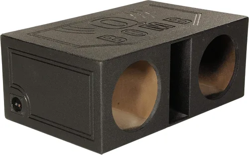 QPower - Caja de subwoofer con doble ventilación de 12 pulgadas, sistema de subwoofer con puerto, color negro, accesorios para sistemas de audio y