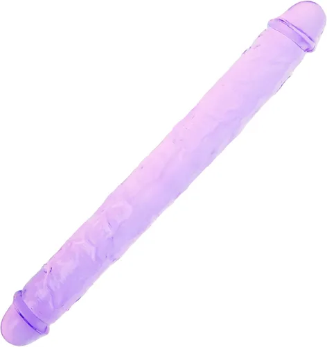 Miniatura 22 de Consolador doble de cristal de 11.8 x 1.37 pulgadas, consolador largo anal realista, suave y flexible, con venas y glande para adultos, juguetes