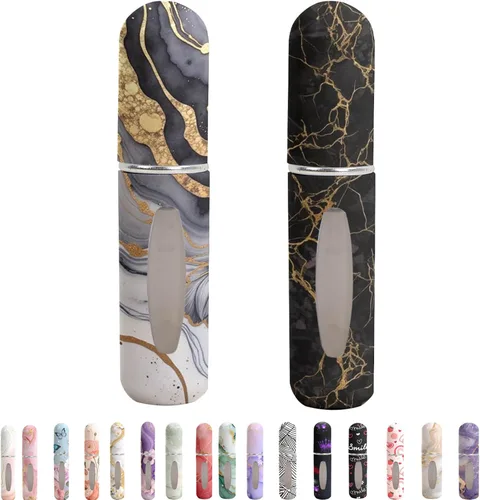 Miniatura 20 de Botellas de perfume atomizador recargable para viaje – Mini rociador portátil a prueba de fugas para colonia y aceites esenciales, botellas