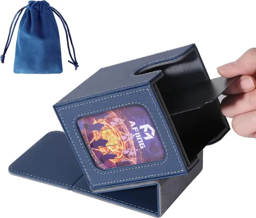 Miniatura 22 de AFIING MTG Caja de Mazo para Commander Display, Caja de Cartas que Cabe 100 Cartas con Doble Funda, Caja de Almacenamiento Magic Commander TCG con 2