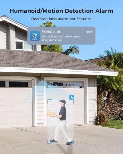 Miniatura 5 de Hiseeu Sistema de cámara de seguridad inalámbrica, 16CH NVR 5MP cámaras WiFi para exteriores, kit de 8 cámaras, sistema de seguridad para el hogar