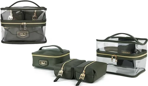 Miniatura 8 de MKF 4PCS elegante bolsa de cosméticos portátil maquillaje viaje organizador caso, Emma Fucsia