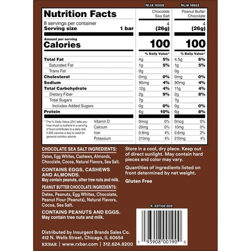 Miniatura 9 de RXBAR Minis - Barras de proteínas, snack de proteínas, barritas de aperitivos, paquete variado, caja de 7.3 onzas (8 unidades)