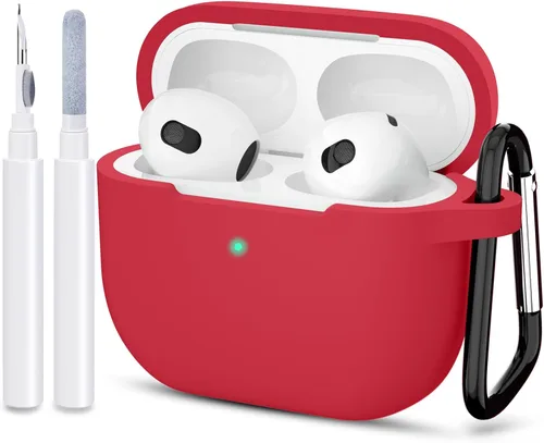 Miniatura 14 de Compatible con AirPods 3, funda protectora de silicona para AirPods de tercera generación 2021, carga inalámbrica, azul oscuro