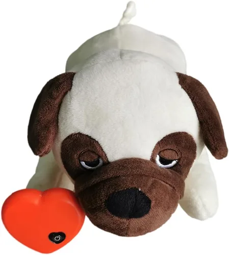 Miniatura 15 de HonourHope Juguete de latido del corazón para perro para aliviar la ansiedad, juguete de felpa suave para mascotas, juguete calmante